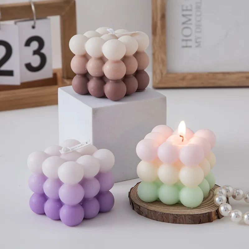 Candele | Cubo Classico a 3 Colori